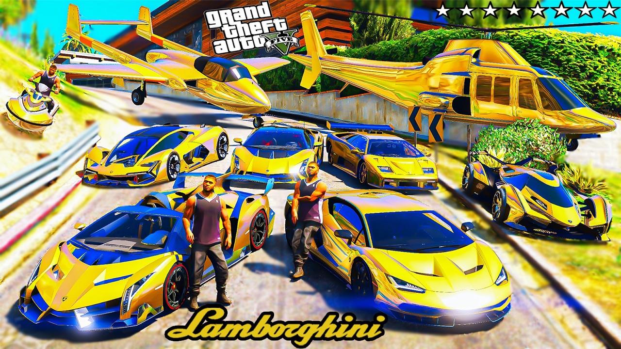 Franklin Steal LAMBORGHINI Golden Luxury  cars