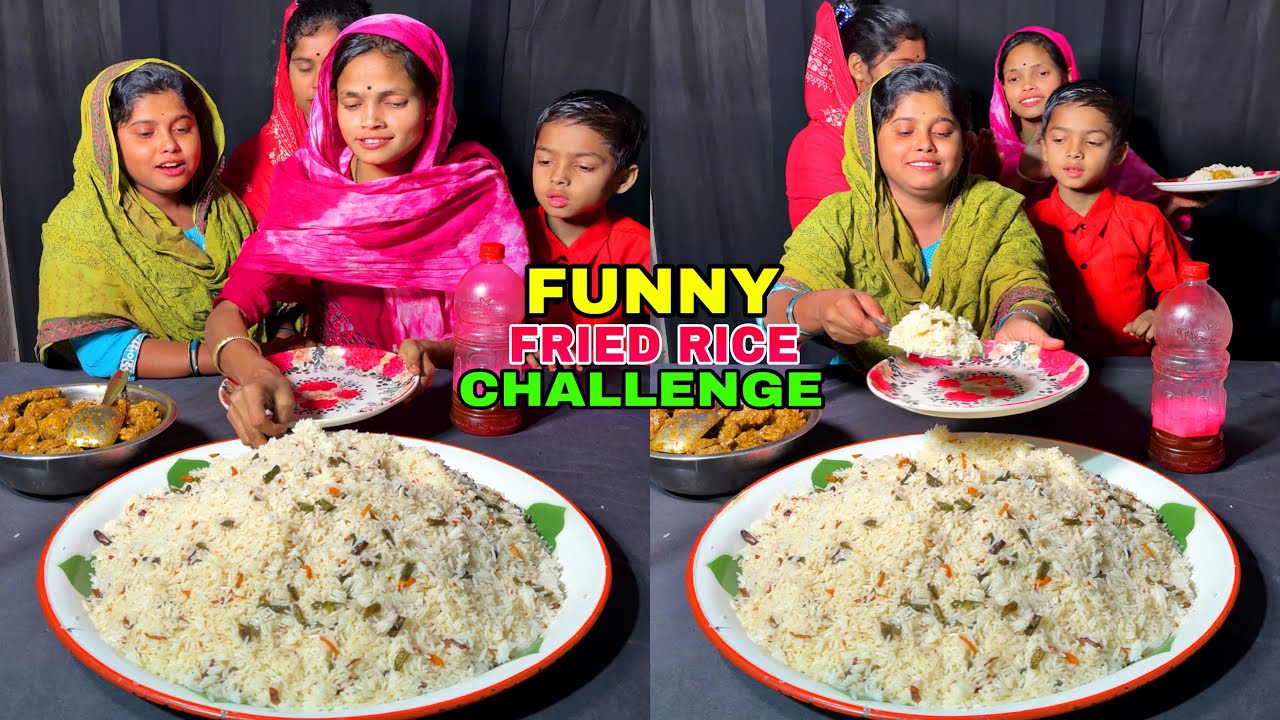 Kosha Chicken Fried Rice Unlimited Funny Challenge Video #friedrice #friedchicken #chicken