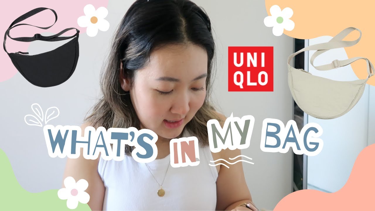 what's in my bag | uniqlo round mini shoulder bag