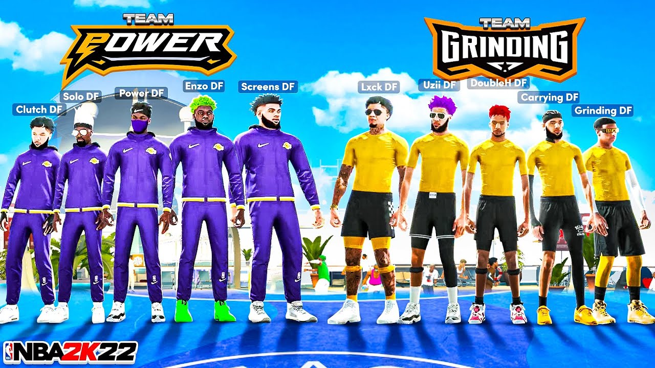 FIRST EVER DF 5v5 Team Draft: TEAM POWER vs TEAM GRINDING on *NEW* 5v5 COURT in NBA 2K22