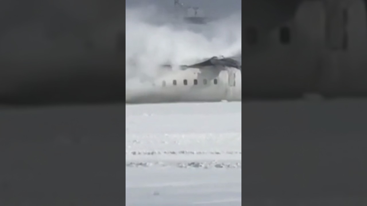 ✈️Delta Plane Flips Upside Down! #crimenews #fyp #plane