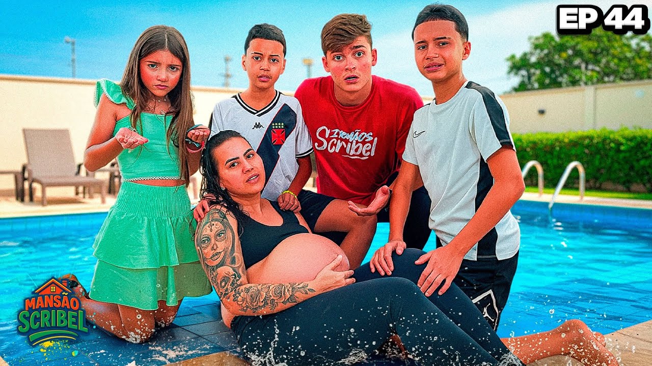 A MÃE DOS GÊMEOS ANTÔNIO E JP ESTÁ GRÁVIDA E SOFREU UM ACIDENTE NA PISCINA 😱 •Irmãos Scribel•