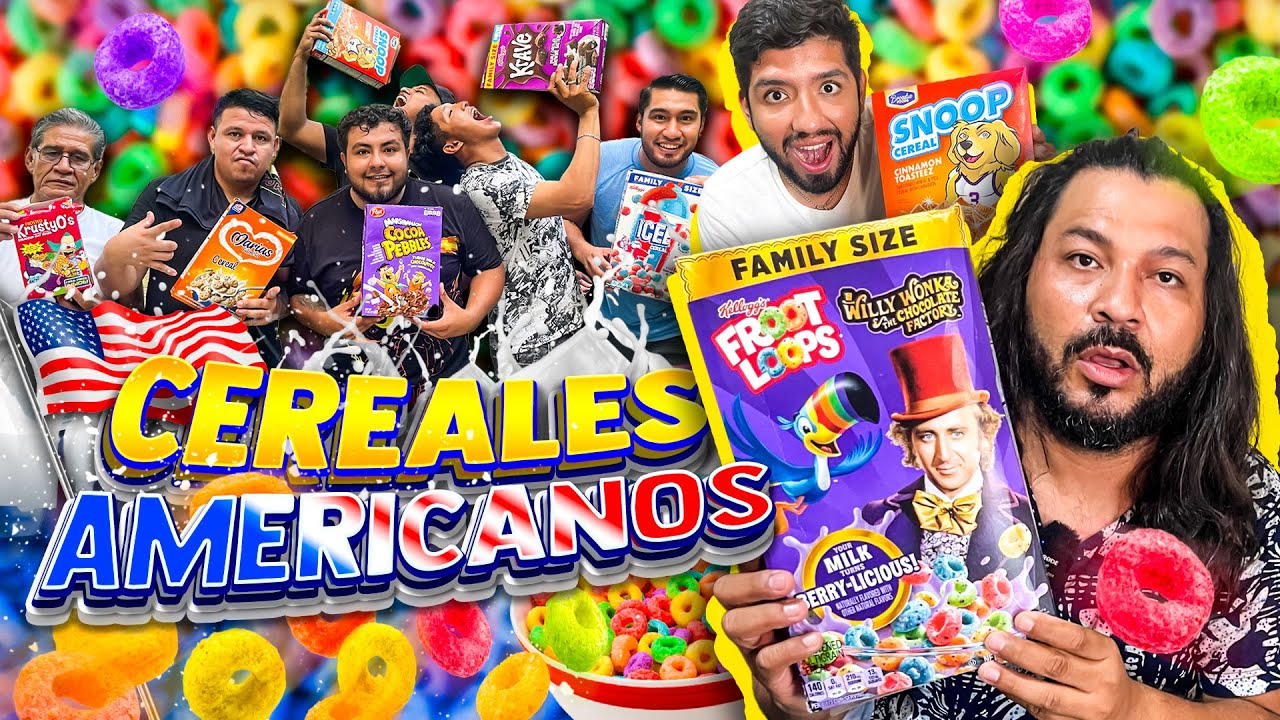 🔥PROBANDO CÉREALES  RAROS AMERICANOS CON EL CREW RETOJORJAIS🔥| *