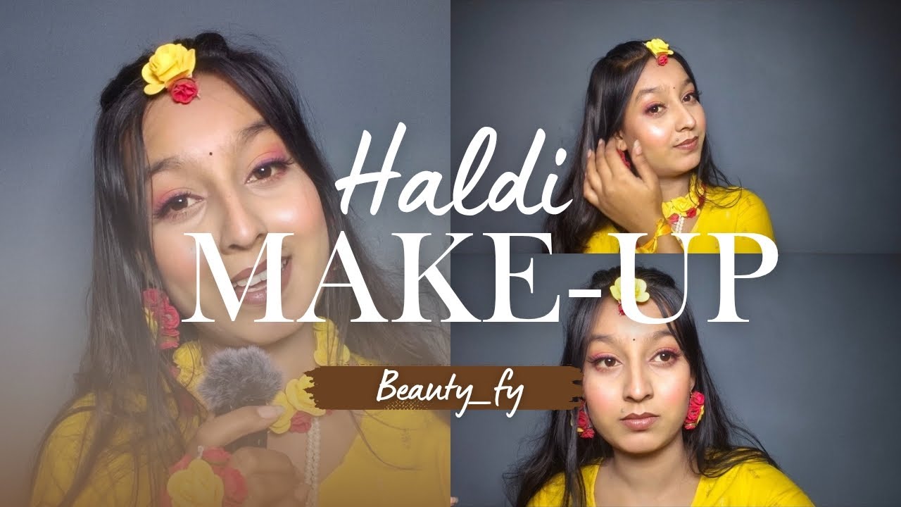 Haldi makeup look with affordable product || haldi look || bridal series || #beautyfy #makeup 