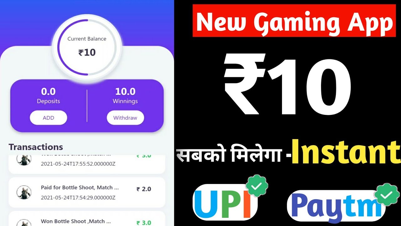 New gaming app || earn paytm cash daily without || investment with proof withdraw .