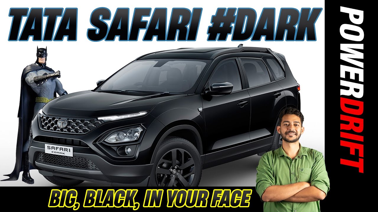 Tata Safari Dark Edition | When BIG Meets Black | First Look, Walkaround | PowerDrift