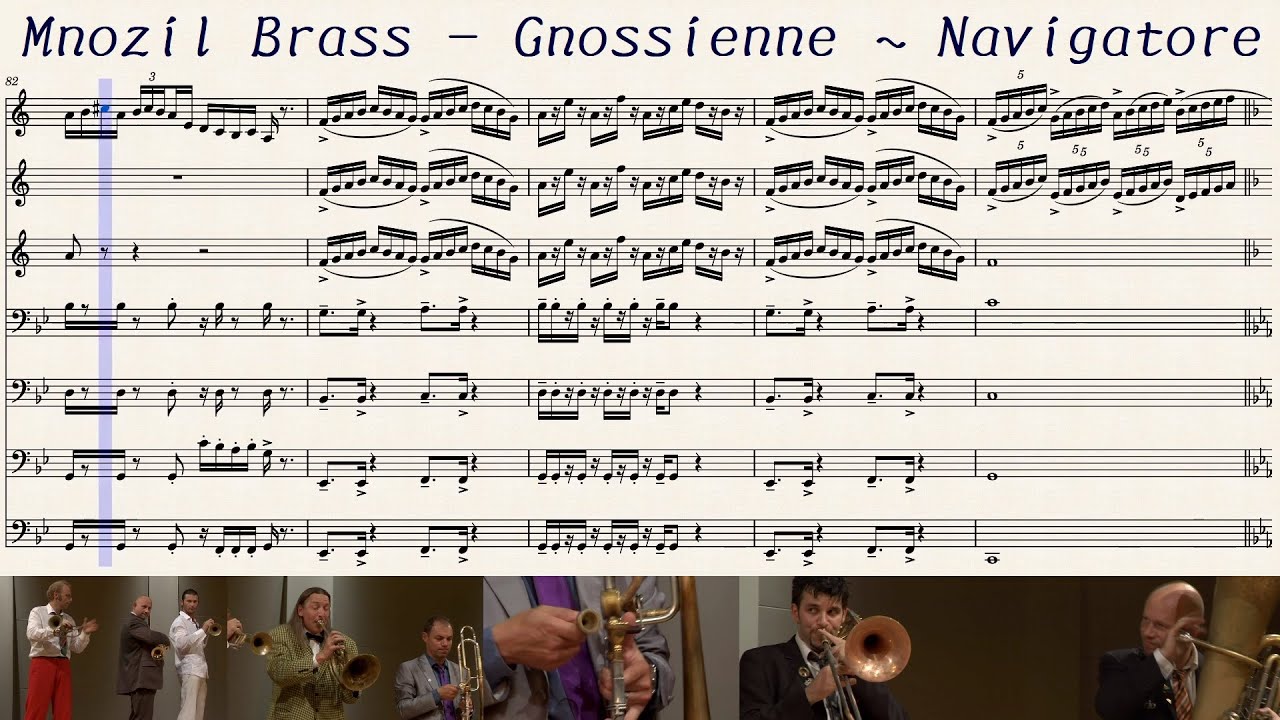 Mnozil Brass - Gnossienne ~ Navigatore【Brass Septet Transcription】