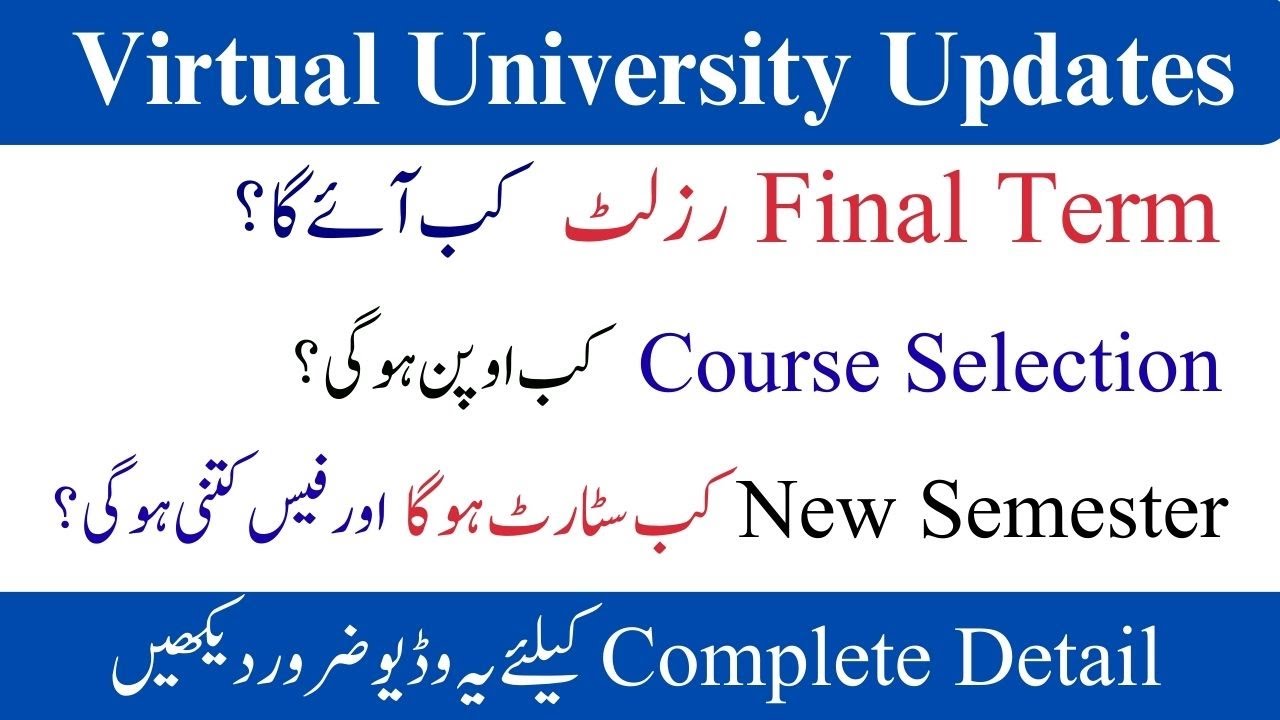 vu result 2025 | vu final term result 2025