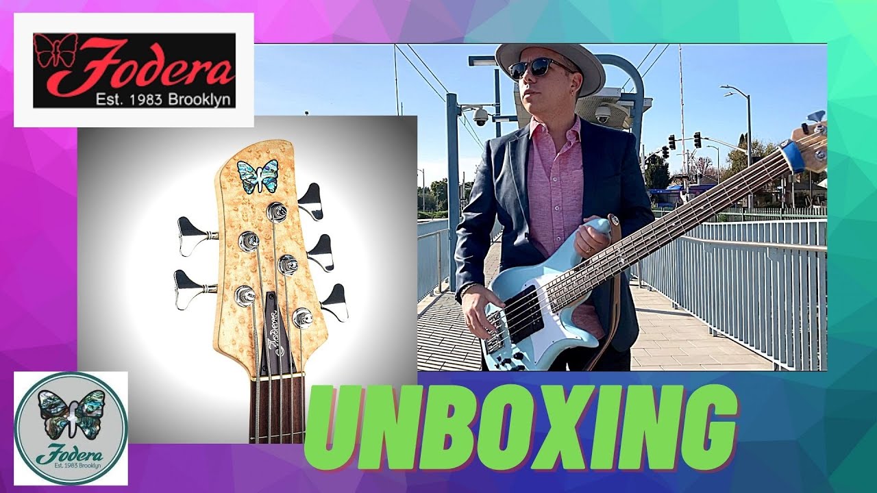 Unboxing Fodera Custom Bass-5 Strings Bolt-On- Sonic Blue