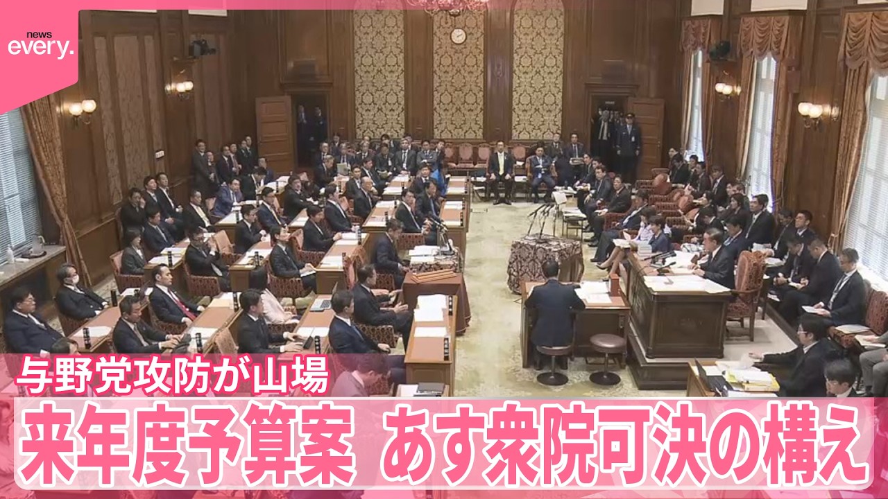 【与党】来年度予算案を13日衆院可決の構え  与野党攻防が山場