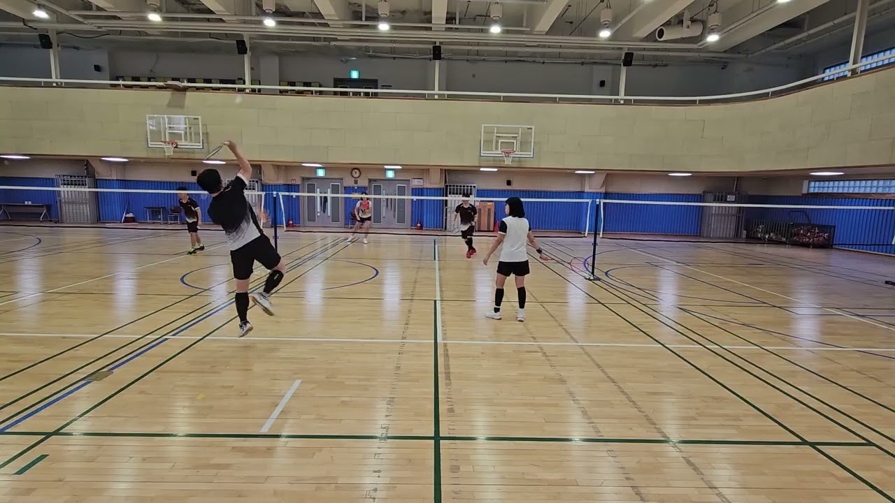 260223(윤정님.지훈님)VS(관기님.뽀작님)#배드민턴경기영상