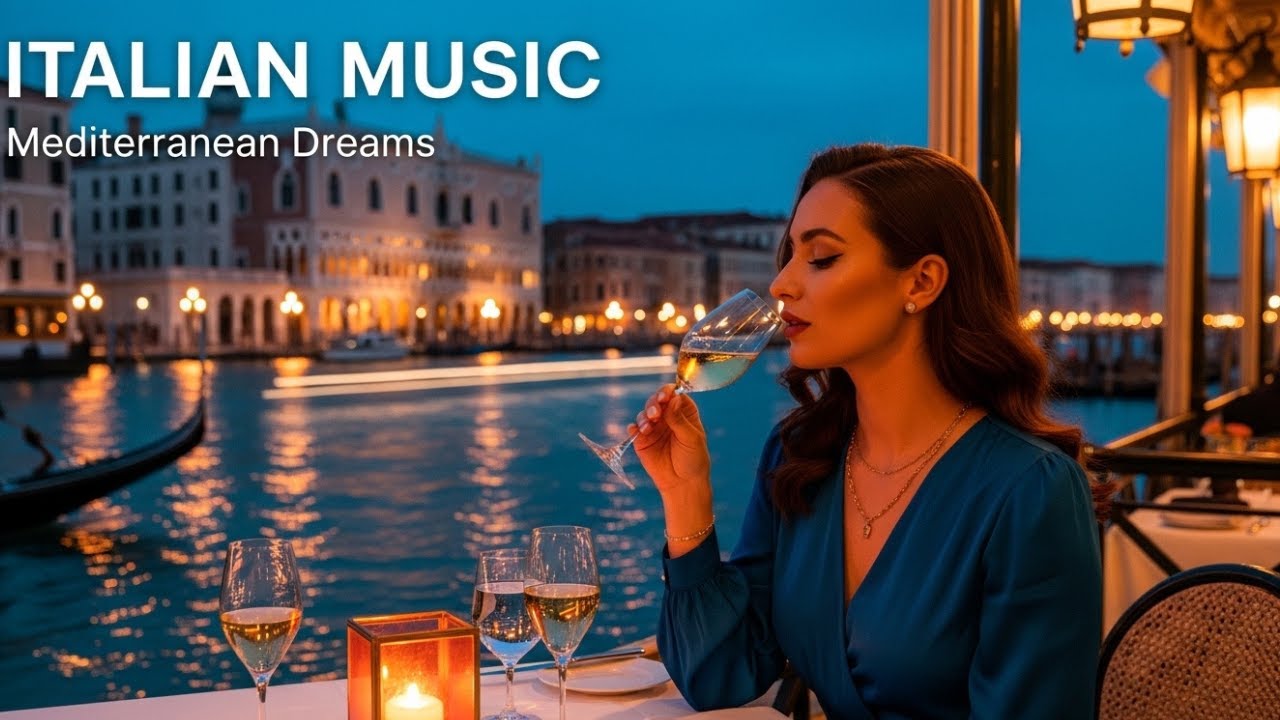 Peaceful Italy at Night 🎶 Soft Acoustic Music for Sleep & Focus | 4K
