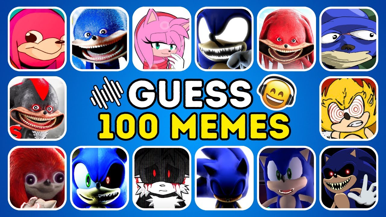 Guess 100 SONIC MEME and Dance by their Voice ~ Ultimate Sonic.Exe & Sonic The Hedgehog 3 Movie Quiz
