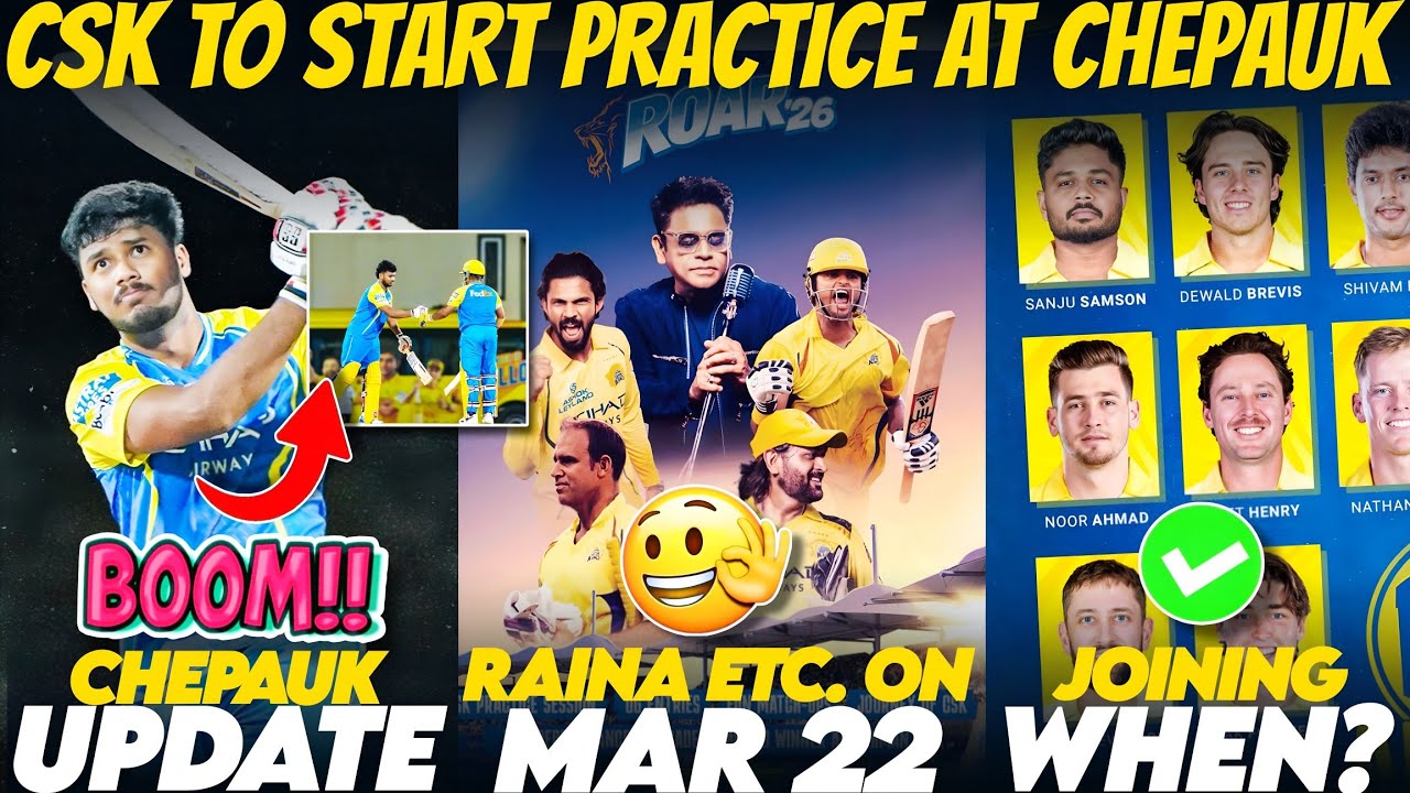 CSK To Start Practice at Chepauk 💥✅ | Raina at Chepauk on 22nd March 🚨 | CSK News ✅