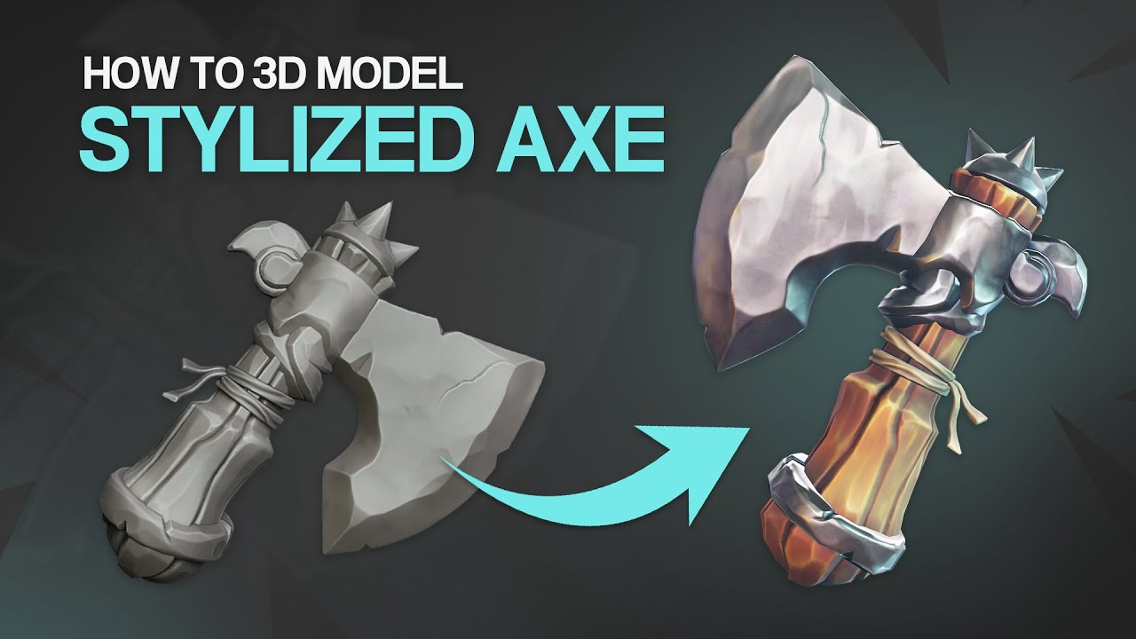Can You Create This Awesome 3D Stylized Axe in One Hour?