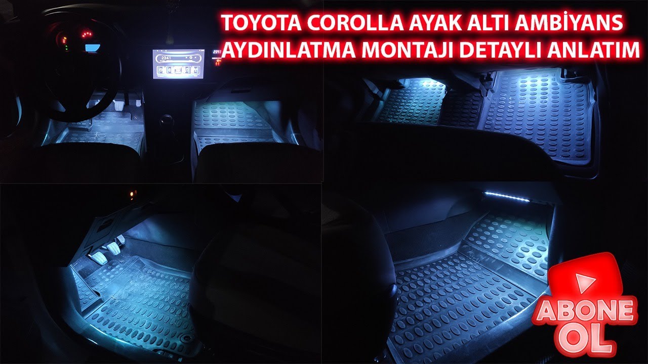 TOYOTA COROLLA AYAK ALTI AMBİYANS AYDINLATMA MONTAJI | DETAYLI ANLATIM