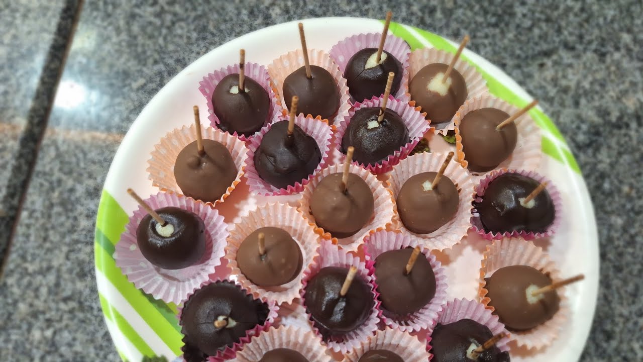 Coconut chocolate balls # dessert # sweet dish # homemade # simple cooking # kids favourite 
