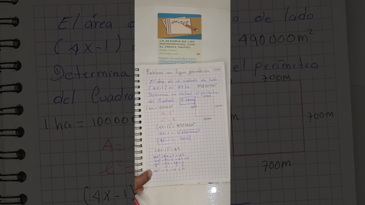 Problema geométrico para calcular perímetro 