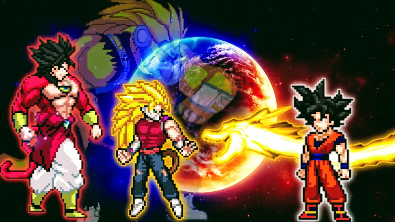 Cumber (Transform) & Broly SSJ4 VS Goku V5 LB OP in Jump Force Mugen