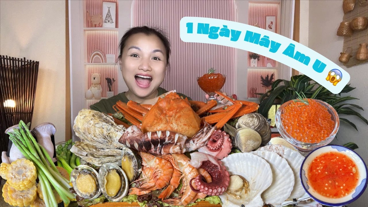 Ẩm Thực Ngày Mây Âm U – Mâm Hải Sản 10 Loại Chấm sốt cay Làm Ai Cũng Thèm
