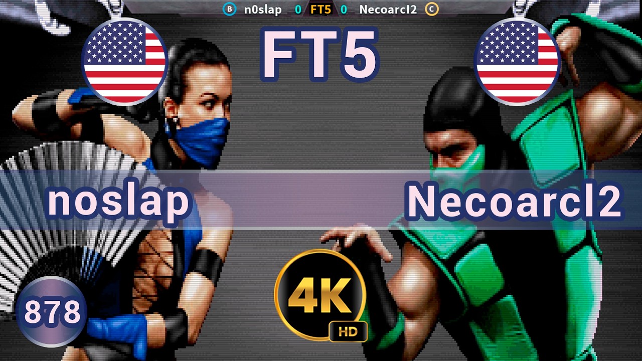 UMK3 - 🇺🇸 n0slap vs Necoarcl2 🇺🇸 FT5 / 4K 60 FPS #umk3 #ultimatemortalkombat3 #team99hits #fightcade