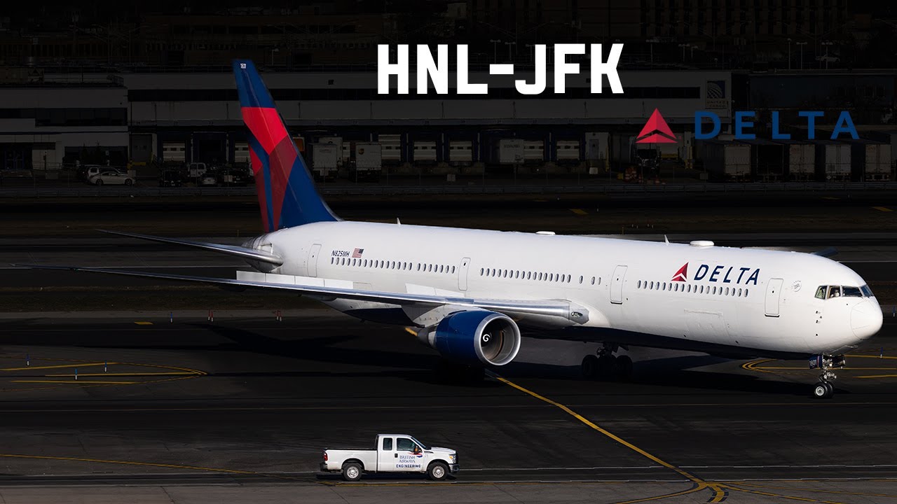 🇺🇸BOEING 767-400ER| DELTA | Honolulu HNL-New York JFK | YOU ONLY HAVE THE CHANCE TO FLY IN US