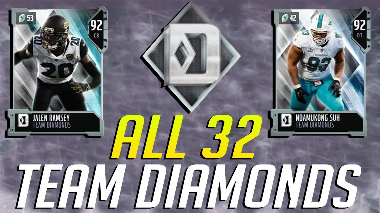 MUT 19 TEAM DIAMONDS! ALL 32 DIAMOND PLAYERS STATS REVEALED!| MADDEN 19 ULTIMATE TEAM