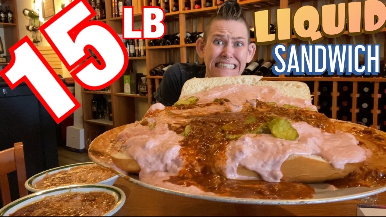 15 LB POTTED MEAT LIQUID SANDWICH CHALLENGE | MESSIEST CHALLENGE IN THE WORLD | WOMAN VS FOOD