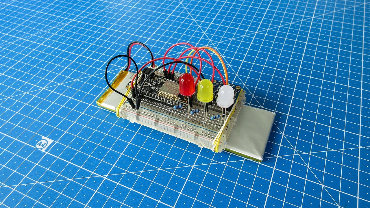 Physical computing sensor LED tutorial - Impact detection with Analog Devices ADXL345