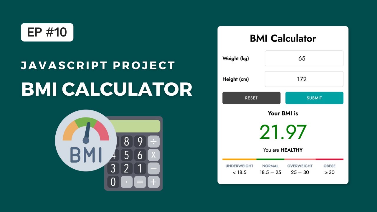 How to create a BMI Calculator in Javascript