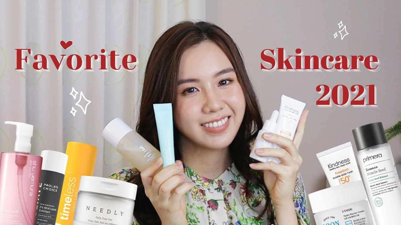 FAVORITE SKINCARE 2021 รวมที่สุดสกินแคร์ใช้แล้วชอบ เป็นสิว ผิวมันขาดน้ำ NO SPONSOR | Jib Jannapa