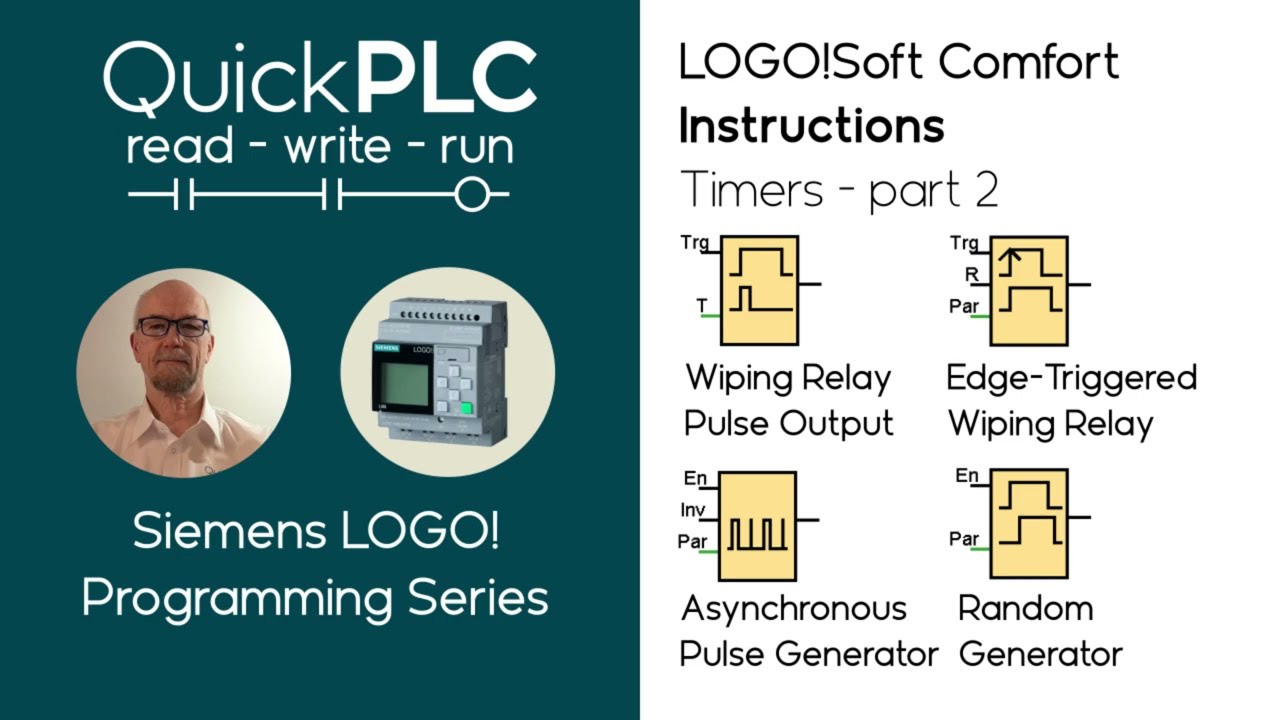 LOGO! Timers 2 | Wiping Relay | Edge triggered wiping | Async Pulse | Random Generator | Siemens PLC