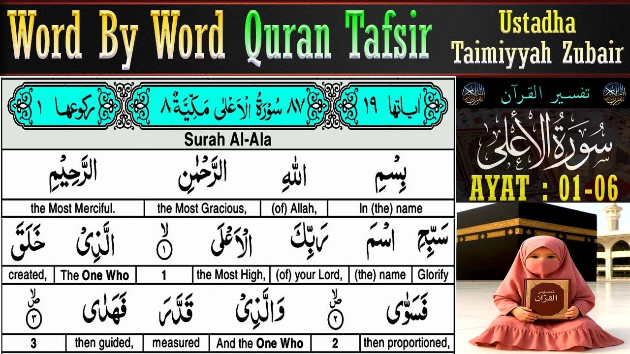 EP 1 | Surah Al-A'la Ayat 1–6 Tafsir | Taimiyyah Zubair | Quran Tafseer in English