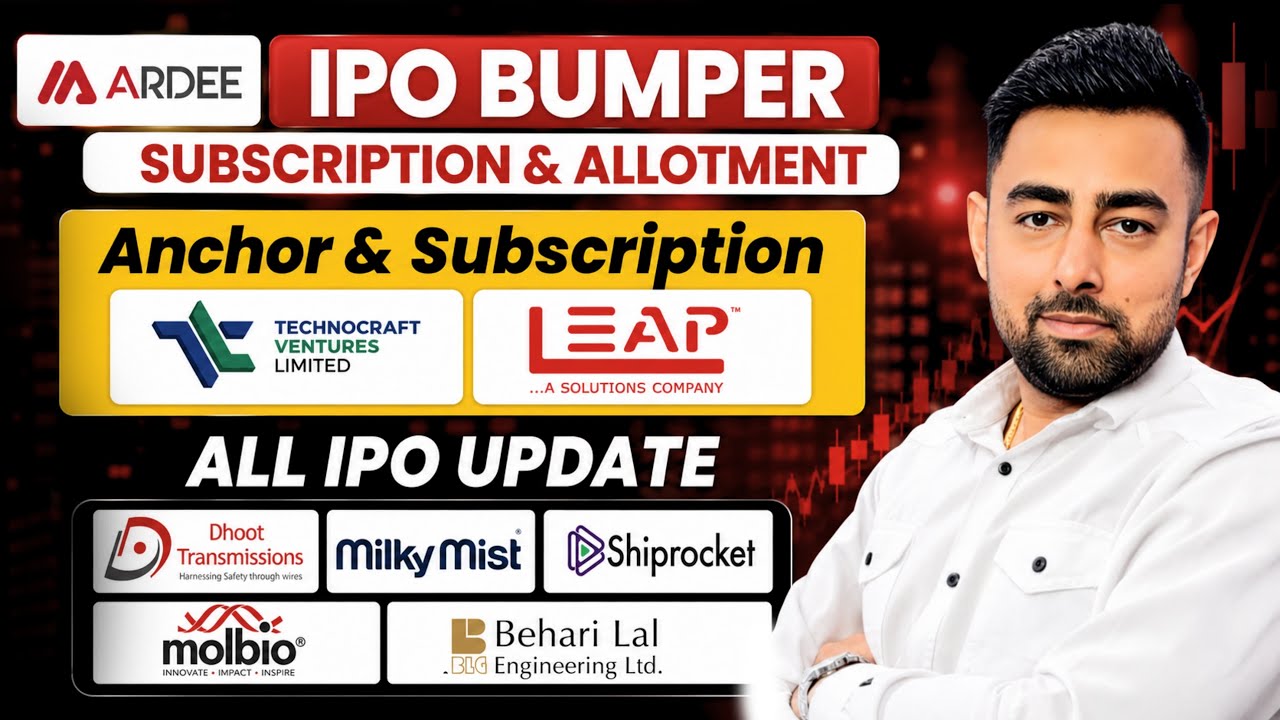 Ardee IPO Allotment Chances | Leap India IPO Anchor List | All IPO Updates | Jayesh Khatri 