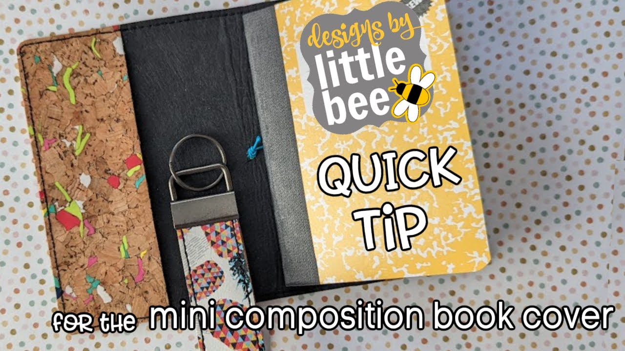 Mini Composition Book Cover QUICK TIP! from Designs by Little Bee