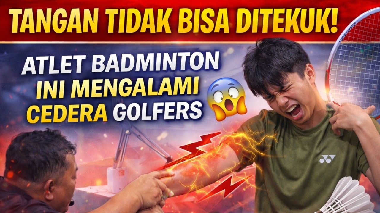 TANGAN TIDAK BISA DITEKUK! ATLET BADMINTON INI MENGALAMI CEDERA GOLFRES - MCO ARIF