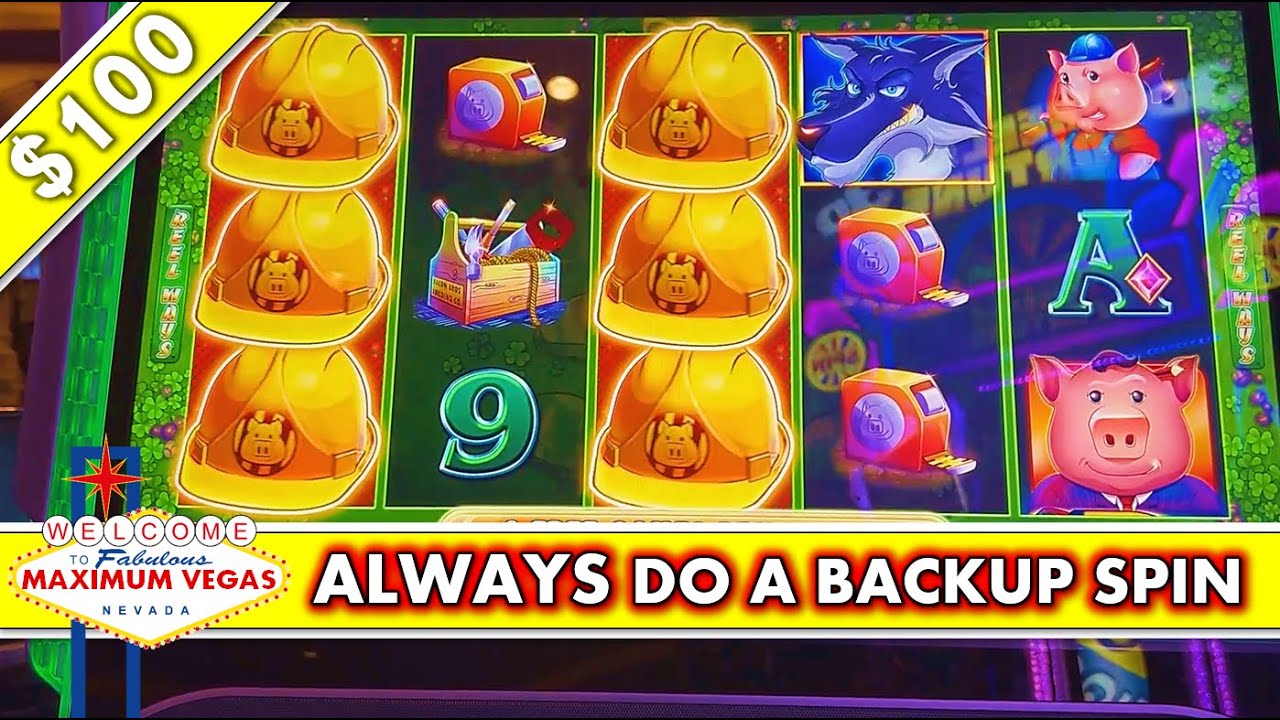 THIS IS WHY YOU ALWAYS DO A BACKUP SPIN | $100 IN HUFF N MORE PUFF | LAS VEGAS SLOTS CASINO
