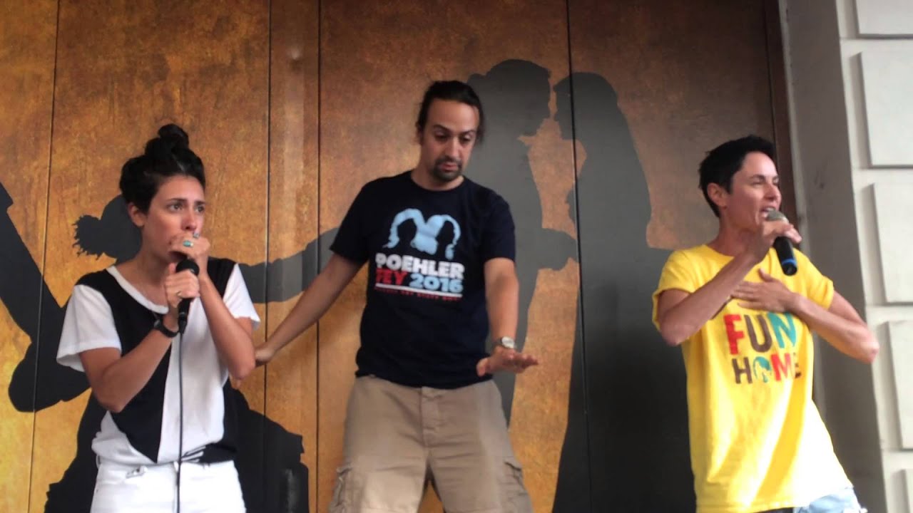 HAMILTON Ham4Ham 8/22/15 with Beth Malone & Roberta Colindrez of FUN HOME