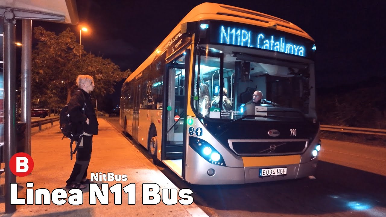 Линия N11 - Nit Bus - Барселона, Испания - Полное путешествие