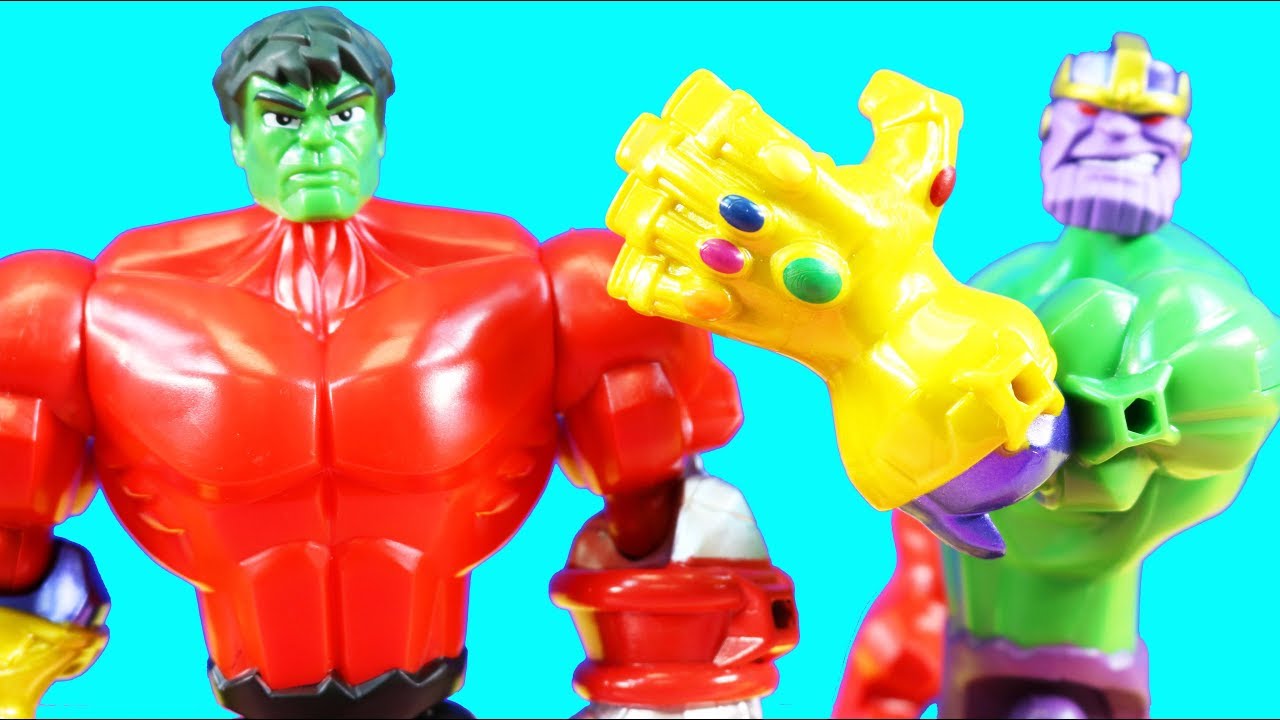 Thanos Battles Ninjas and Hulk | Superhero toys