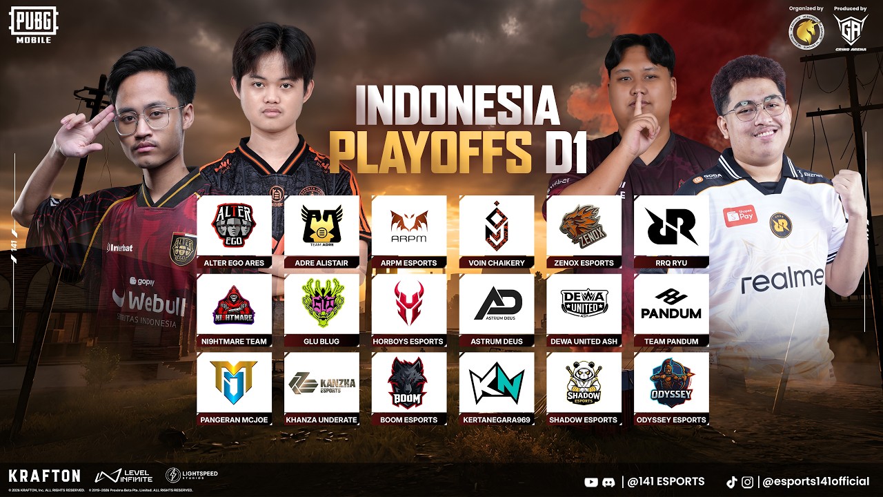 [BAHASA] PUBGM BATTLE VERSE ASIA CHAPTER IV - ID PLAYOFFS - FT. #AE #RRQ #BOOM #PANDUM #VOIN