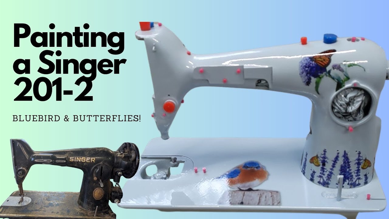 Painting a Singer 201 Sewing machine
