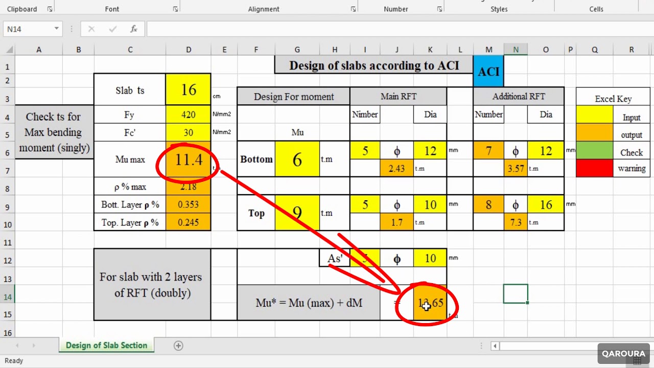 05 - Excel - Design of Slab Section
