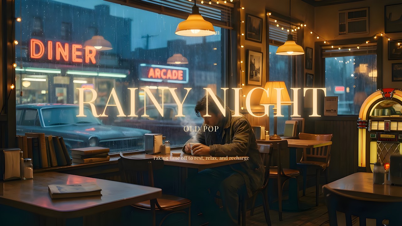 Плейлист Rainy Night Vintage Old Pop | Уютное Кафе Музыка