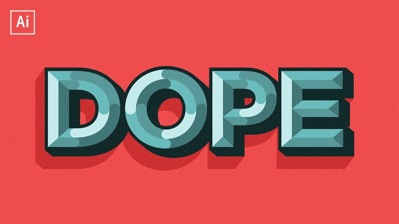 Учебное пособие по эффекту рельефного текста | Adobe Illustrator