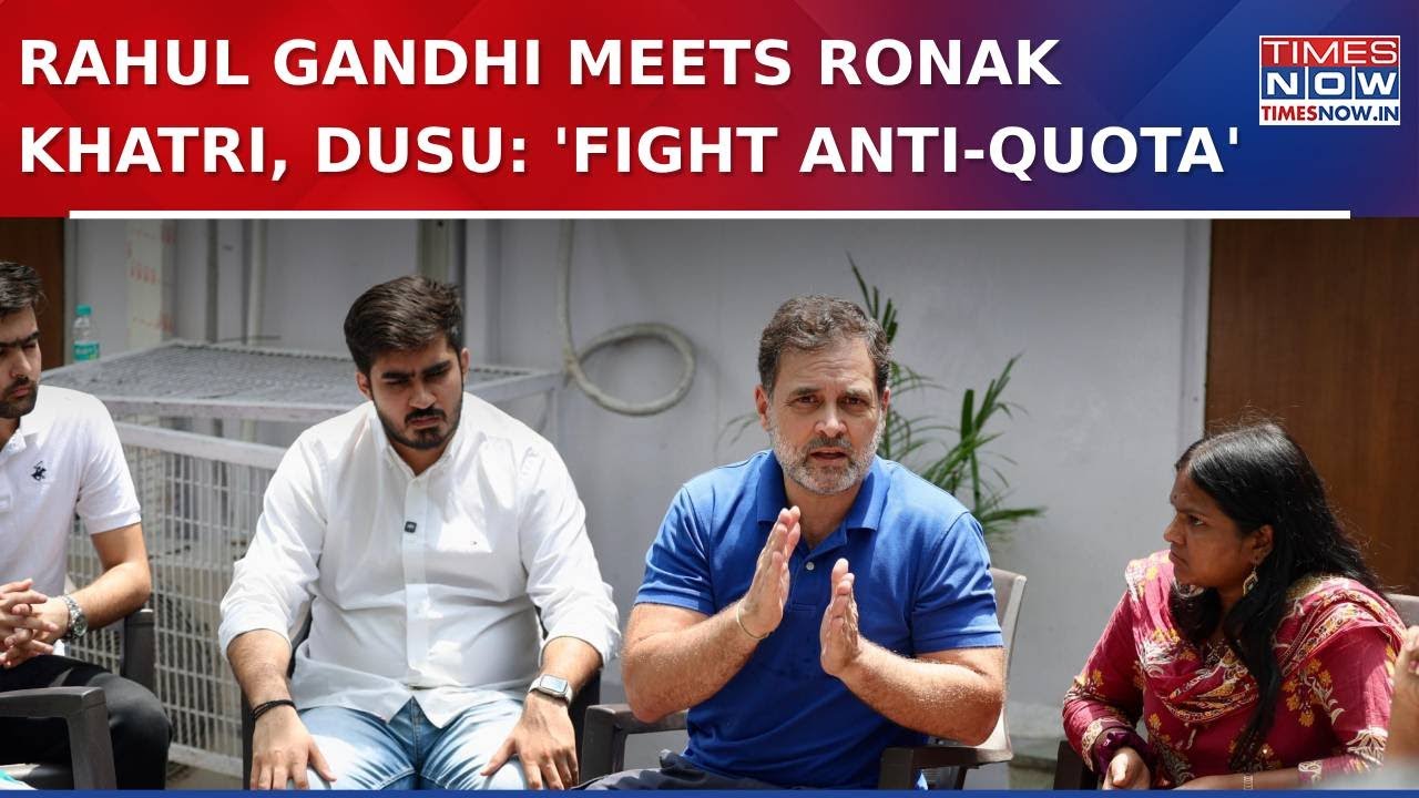 Rahul Gandhi Meets Ronak Khatri, DUSU: 'Fight Anti-Reservation BJP-RSS' | Watch Congress MP's Video