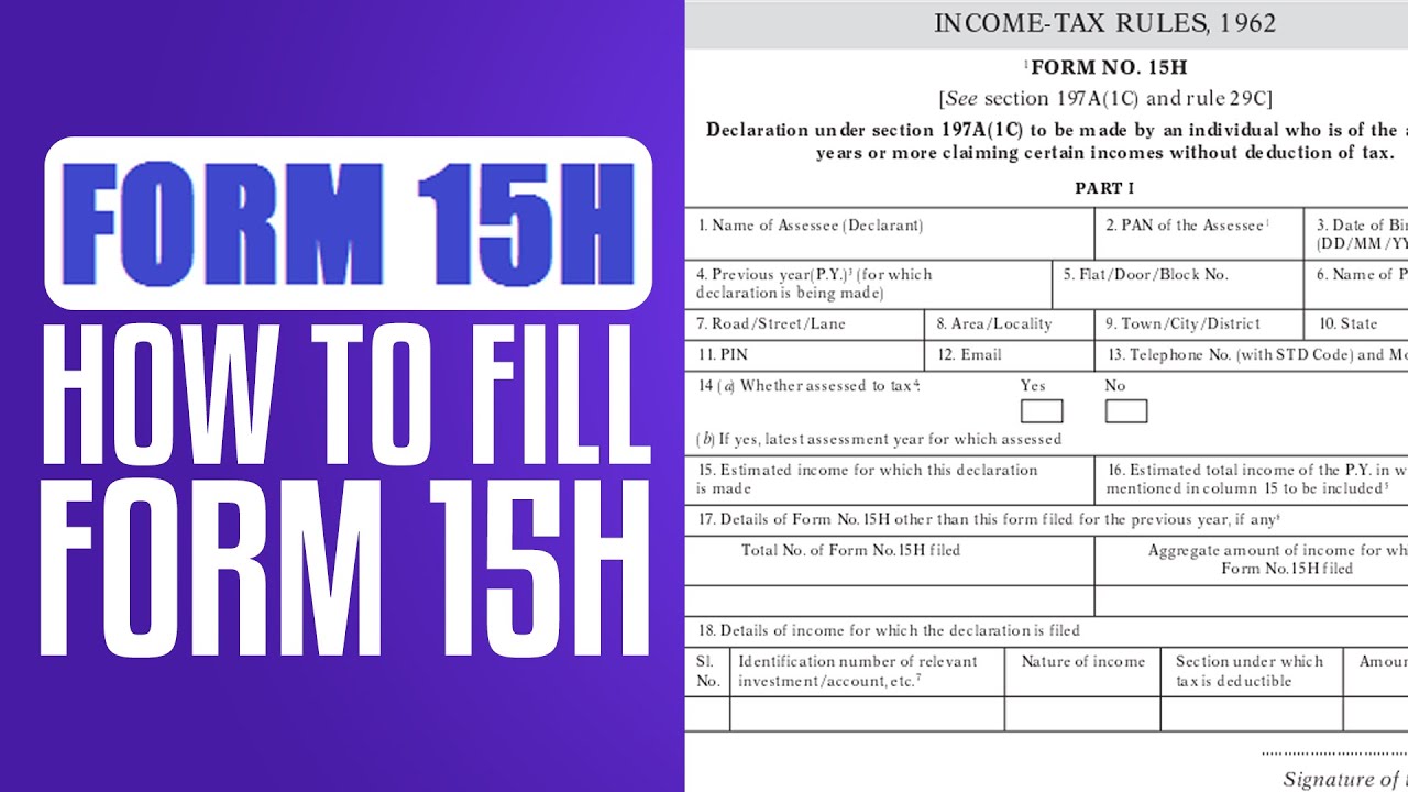 How To Fill Form 15h For Senior Citizens (2026) Full Tutorial
