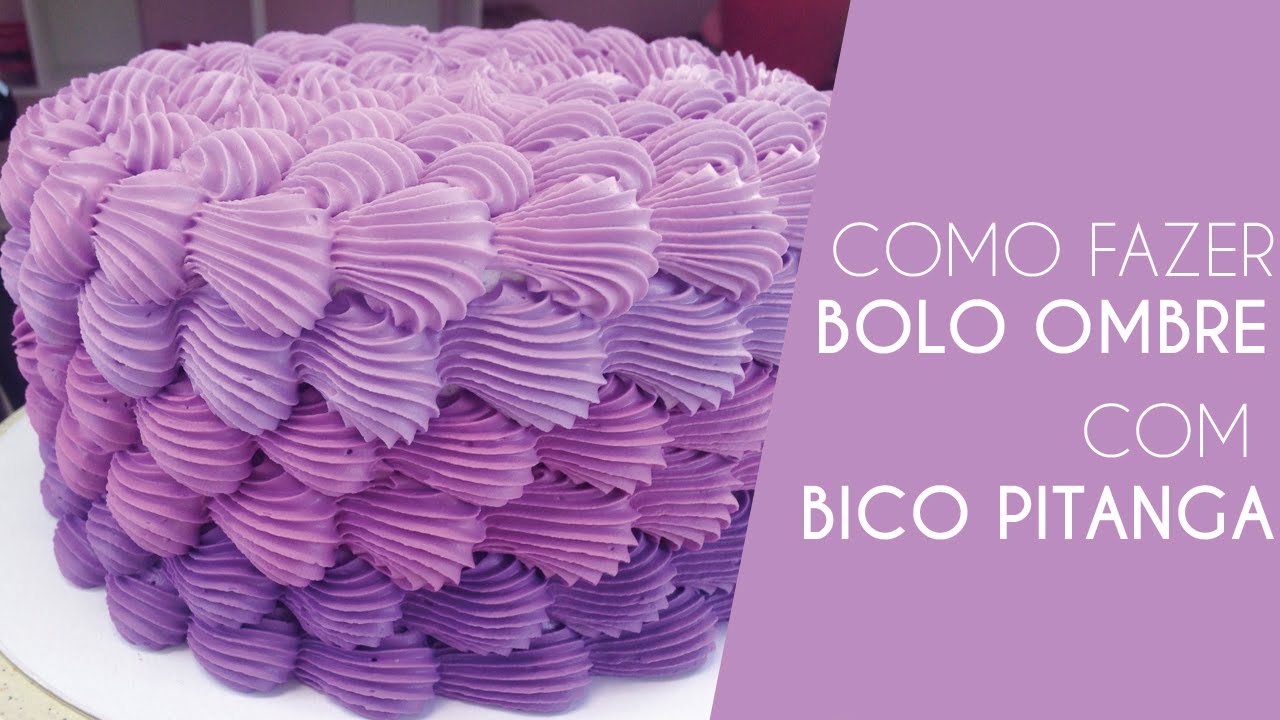 Como Fazer Bolo Ombre Com Bico Pitanga Grande 5B
