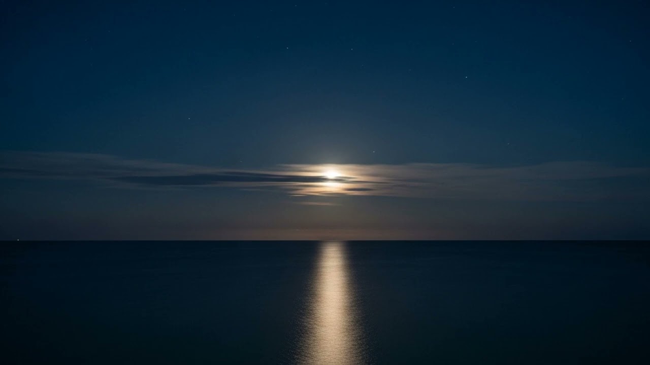 Peaceful Night Waves 🌊 Long Duration Relax