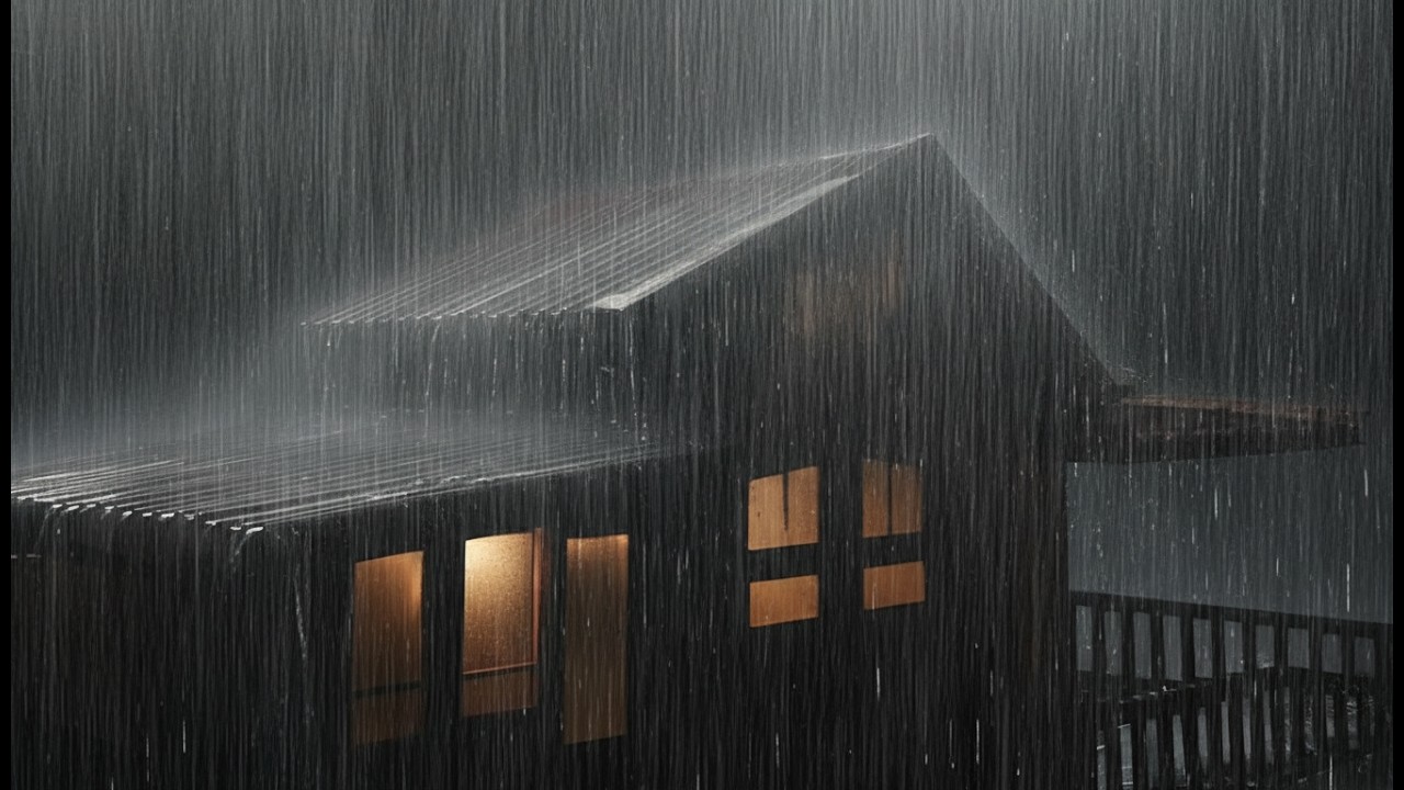 Sleep Instantly Tonight 🌧️ Extreme Thunderstorm on Corrugated Roof